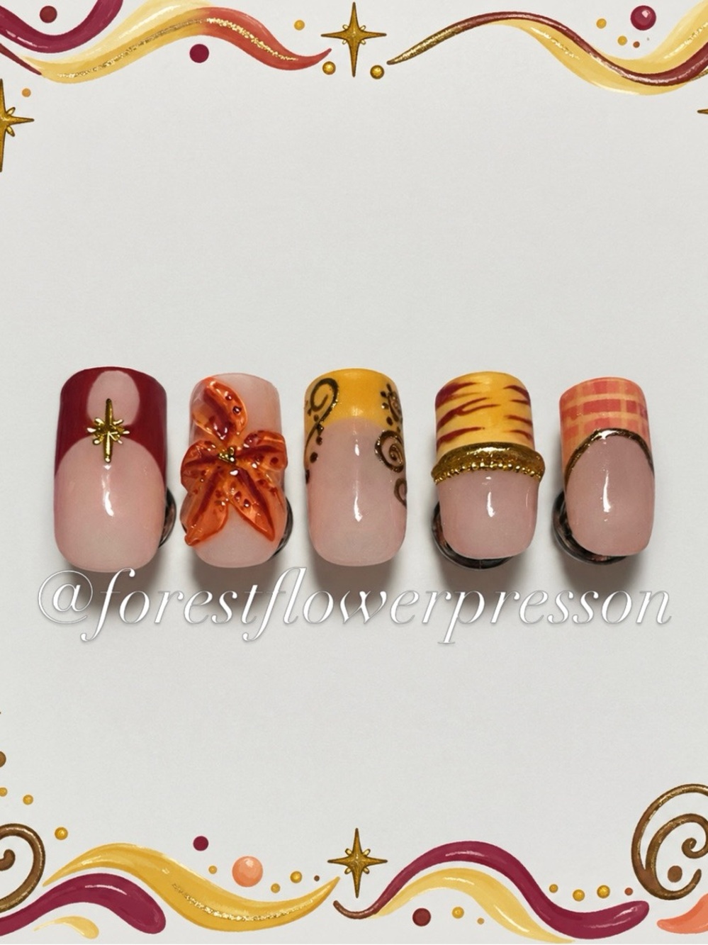 Fall Custom Press ons ˚⊱🍁⊰˚